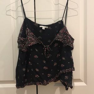 Floral dark tank top.